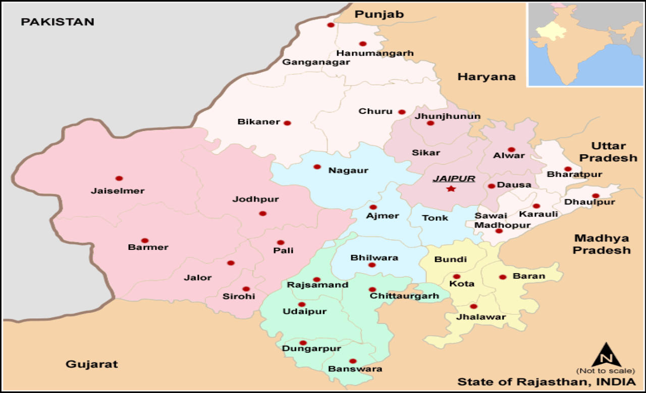 Rajasthan Geography & Map Flamingo Travels